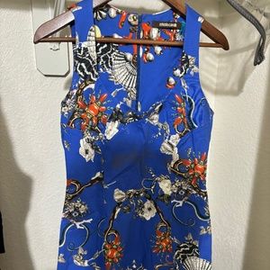 Roberto Cavalli Blue Print Dress